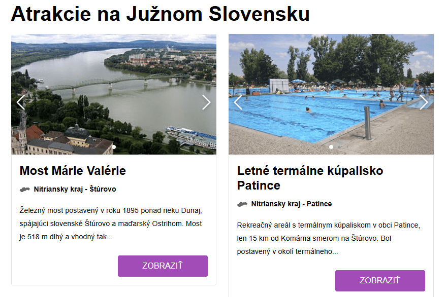 pobyty na južnom slovensku